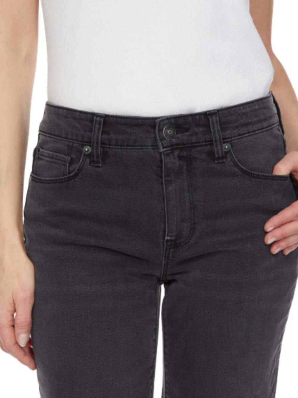 Hudson Women's Straight Leg Jean Black - Picture 4 of 5